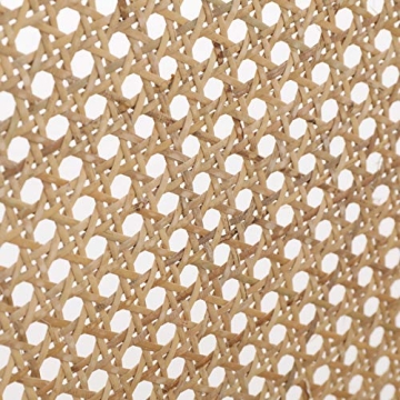 Small Accent Chair, Upholstered Mid Century Modern Accent Chair for Cane Back and Wood Legs, Living Room Chair Side Chair for Bedroom/Reading Room/Balcony/Patio, Beige