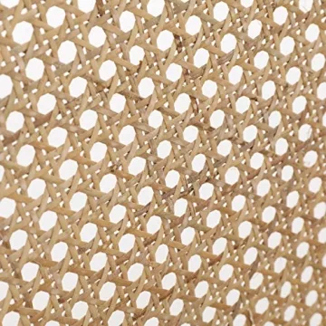 Small Accent Chair, Upholstered Mid Century Modern Accent Chair for Cane Back and Wood Legs, Living Room Chair Side Chair for Bedroom/Reading Room/Balcony/Patio, Beige