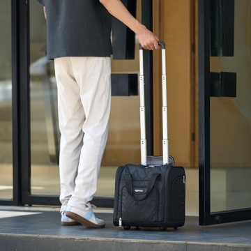 Compact Amazon Basics Underseat Carry On Luggage with Wheels