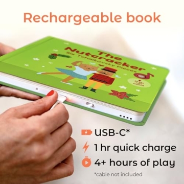 Rechargeable Musical Nutcracker Book for Toddlers 1-3