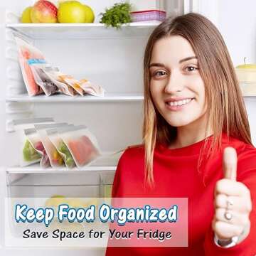 10 Pack Reusable Bags Silicone,Reusable Freezer Bags with Zipper,Silicone Bags Leakproof Reusable Silicone Food Storage Bags for Meat,Lunch,Travel-3 Gallon Bags 3 Snack 4 Sandwich Bags