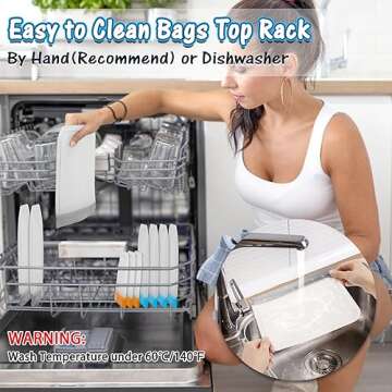 10 Pack Reusable Bags Silicone,Reusable Freezer Bags with Zipper,Silicone Bags Leakproof Reusable Silicone Food Storage Bags for Meat,Lunch,Travel-3 Gallon Bags 3 Snack 4 Sandwich Bags