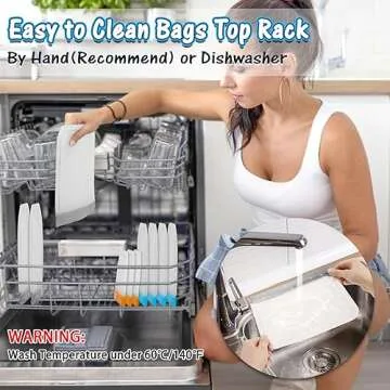 10 Pack Reusable Bags Silicone,Reusable Freezer Bags with Zipper,Silicone Bags Leakproof Reusable Silicone Food Storage Bags for Meat,Lunch,Travel-3 Gallon Bags 3 Snack 4 Sandwich Bags