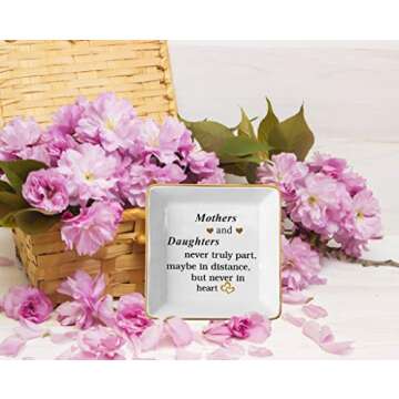Gifts for Mom from Daughter, Daughter to Mother of Bride Gifts, Jewelry Tray Ring Dish, Trinket Dish...