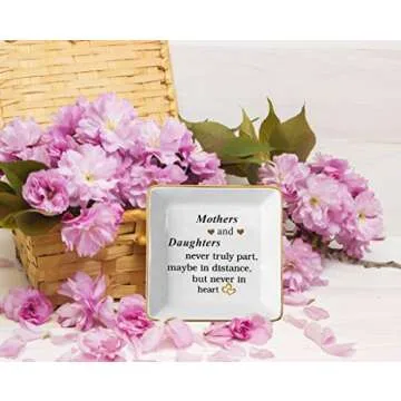Gifts for Mom from Daughter, Daughter to Mother of Bride Gifts, Jewelry Tray Ring Dish, Trinket Dish...