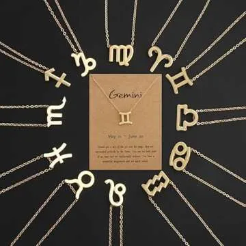 Handmade 18-inch Zodiac Gold Necklaces for Women | Celestial Jewelry Gifts for Her
