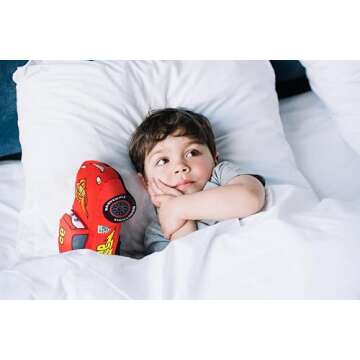 Cars Plush Stuffed Lightning Mcqueen Red Pillow Buddy - Kids Super Soft Polyester Microfiber, 19 inc...