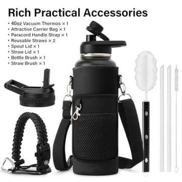 DYSANKY Insulated Water Bottle | Thickened Stainless Steel Vacuum Metal Thermos | Portable Sports Wa...