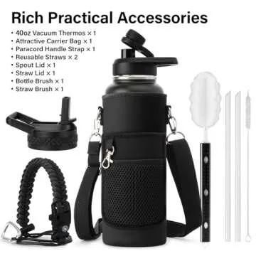 DYSANKY Insulated Water Bottle | Thickened Stainless Steel Vacuum Metal Thermos | Portable Sports Wa...