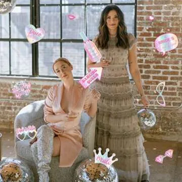 Balterever 24pcs Last Disco Bachelorette Photo Props Last Disco Bachelorette Party Decorations Disco Bachelorette Photo Booth Props for Disco Bridal Shower Wedding Engagement Hen Party Supplies