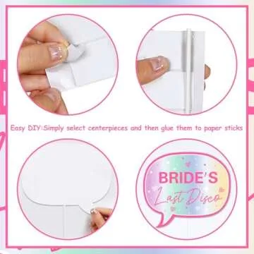 Balterever 24pcs Last Disco Bachelorette Photo Props Last Disco Bachelorette Party Decorations Disco Bachelorette Photo Booth Props for Disco Bridal Shower Wedding Engagement Hen Party Supplies