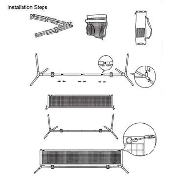 Aoneky Mini Portable Tennis Net for Kids Outdoor Fun