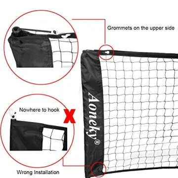 Aoneky Mini Portable Tennis Net for Kids Outdoor Fun