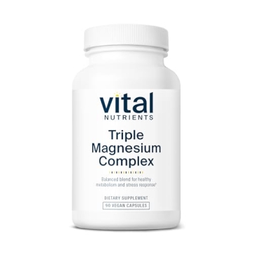 Vital Nutrients Triple Magnesium Complex | Vegan Magnesium Glycinate, Malate & Oxide 250mg | Easily ...
