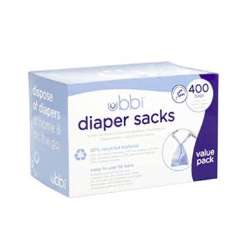 Ubbi Lavender Scented Disposable Diaper Bags, 400 Count