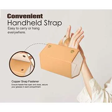 MoKo Sunglasses Organizer with 5 Slots Portable Storage