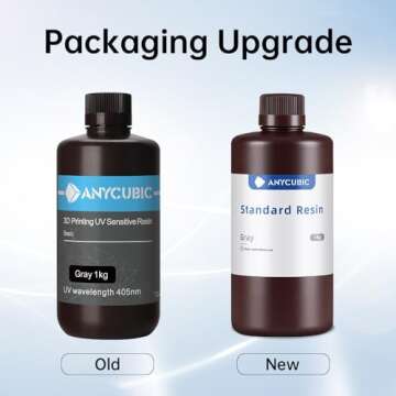 ANYCUBIC 3D Printer Resin, 405nm High Precision Fast Curing Photopolymer Resin for LCD 3D Printing 1...