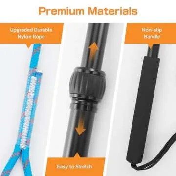 Upgraded Flirt Pole for Dogs - Extendable Dog Flirt Pole with Detachable Interactive Toys - Flirt Stick for Small Medium Large Dogs Training Playing Exercise, Reinforced Aluminum Alloy(Pole-40in Max)