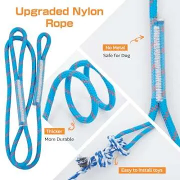 Upgraded Flirt Pole for Dogs - Extendable Dog Flirt Pole with Detachable Interactive Toys - Flirt Stick for Small Medium Large Dogs Training Playing Exercise, Reinforced Aluminum Alloy(Pole-40in Max)