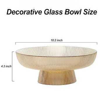 Stylish Xeiwagoo Glass Fruit Bowl for Home Decor