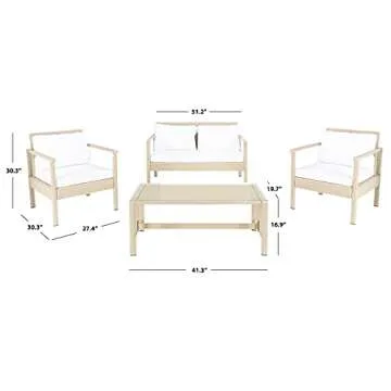 Stylish SAFAVIEH Outdoor Living Set with Cushions