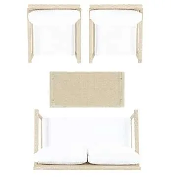 Stylish SAFAVIEH Outdoor Living Set with Cushions