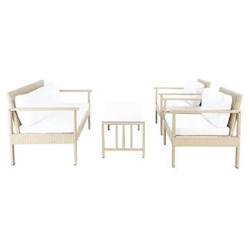Stylish SAFAVIEH Outdoor Living Set with Cushions