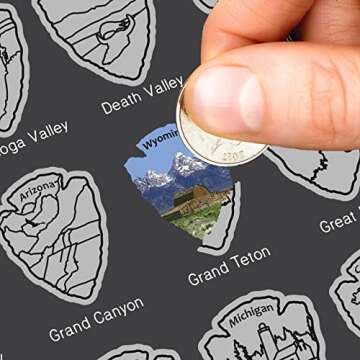 Bright Standards National Parks Scratch Off Map of the USA – 12x16 Poster