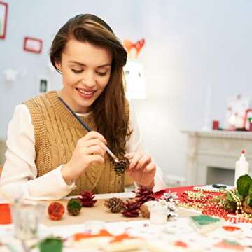 200 Natural Mini Pine Cones for Festive Crafting