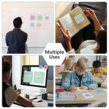 360 Pcs Multi Size Sticky Notes, Sticky Notes Pastel Variety Pack, Assorted Color Sticky Memo Pads for Notebooks, Removable Self-Stick Notes Set for Home Office School Student College Supplies