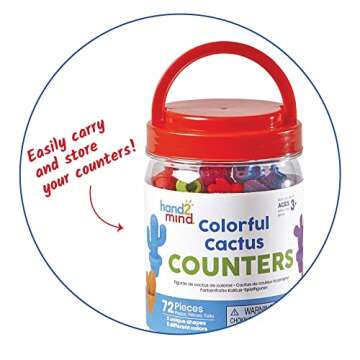 Colorful Cactus Counters for Kids | Fun Math Toys