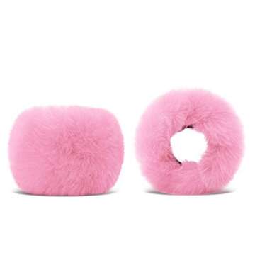 Simplicity Ladies Winter Faux Fur Wrist Warmer Cuff Wristband, Pink