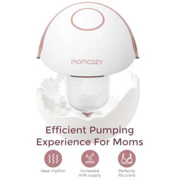 Momcozy Breast Pump Hands Free Mobile Style | M6, Wearable Breastfeeding Pump Ideal Rhythm for More Milk, DoubleFit Flange More Fit & Discreet with 3 Modes & 9 Levels, 24mm - 2 Pack Cozy Red