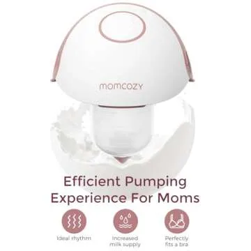 Momcozy Breast Pump Hands Free Mobile Style | M6, Wearable Breastfeeding Pump Ideal Rhythm for More Milk, DoubleFit Flange More Fit & Discreet with 3 Modes & 9 Levels, 24mm - 2 Pack Cozy Red