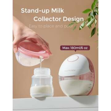 Momcozy Breast Pump Hands Free Mobile Style | M6, Wearable Breastfeeding Pump Ideal Rhythm for More Milk, DoubleFit Flange More Fit & Discreet with 3 Modes & 9 Levels, 24mm - 2 Pack Cozy Red