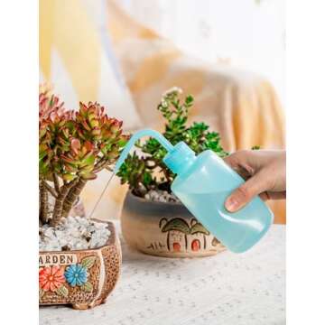 Melphoe Tattoo Wash Bottle Squeeze, 2Pcs 250ml Water Squirt Bottle Succulent Watering, Safety Rinse ...