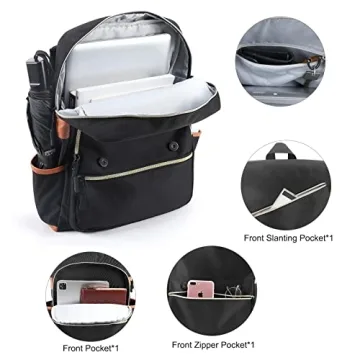 Mecrowd Vintage Laptop Backpack with USB Charging