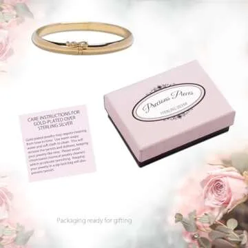 Personalized Gift Children's 14K Gold-Plated Classic Newborn Baby Bangle Bracelet, Custom Jewelry with Engraved Name (Child-Small)