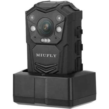 MIUFLY Body Camera – 1296P, Night Vision, GPS