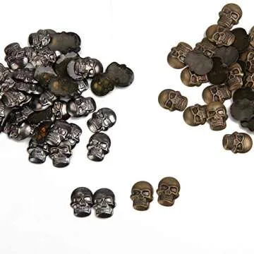 Beadsland Hotfix Skull Studs, 100 pcs Easy Iron On Craft