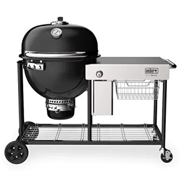 Weber Summit Kamado S6 Charcoal Grilling Center, Versatile Black BBQ