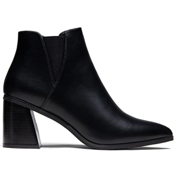 Vepose Women's Chunky Heel Ankle Booties - Black Size 10