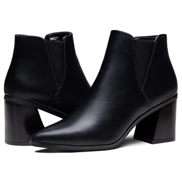 Vepose Women's Chunky Heel Ankle Booties - Black Size 10