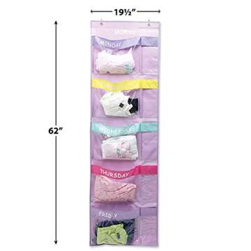 Lillian Vernon Personalized Days Of The Week Hanging Clothing Organizer for Kids