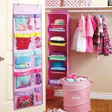 Personalized Pastel Kids Clothing Organizer for Easy Mornings