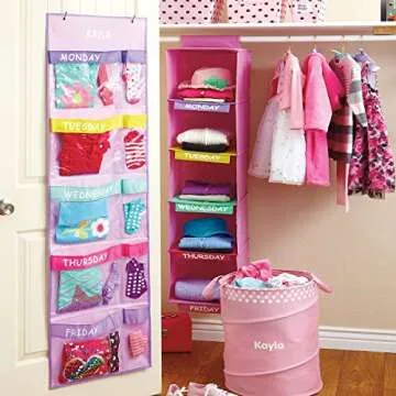 Personalized Pastel Kids Clothing Organizer for Easy Mornings