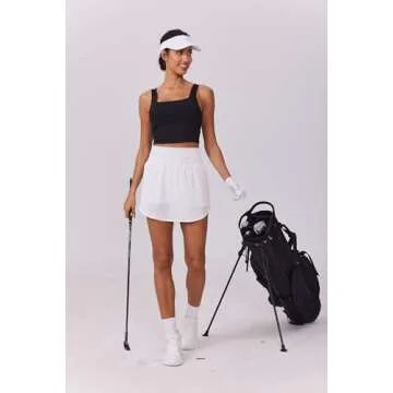 PINSPARK Sports Bra for Women Square Neck Longline Tank Top with Built in Bra