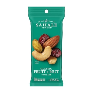 Sahale Snacks Classic Fruit and Nut Trail Mix - 1.5 Oz Grab & Go Bags (18 Packs) - Non-GMO, Gluten-F...