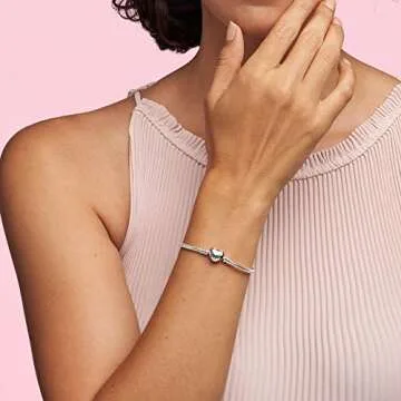 PANDORA Heart Clasp Snake Chain Bracelet - Sterling Silver Gift