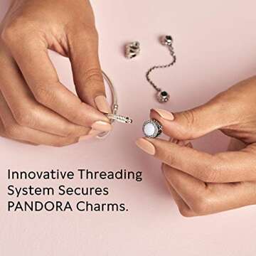 PANDORA Heart Clasp Snake Chain Bracelet - Sterling Silver Gift